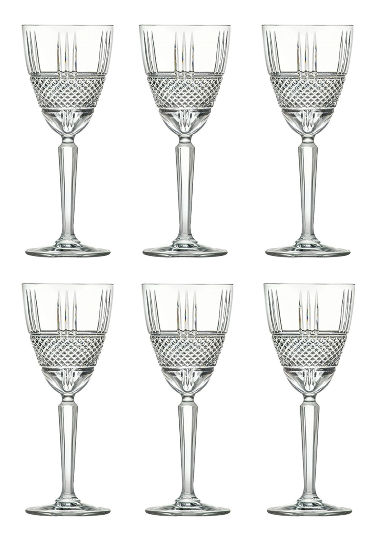 6er Set Brillante Weinglas Ø8.6 H20.5 cm, 29cl in Transparent präsentiert im Onlineshop von KAQTU Design AG. Wein- & Sektglas ist von RCR