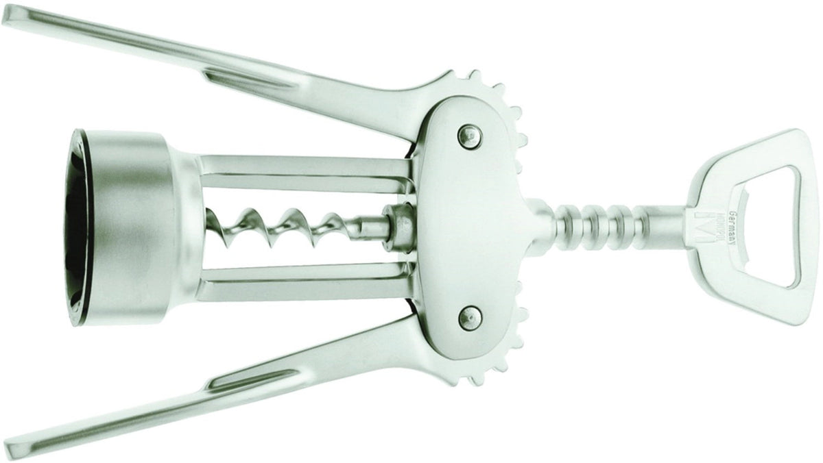 Hebelkorkenzieher Fino, edelmattiert, 20x7.5x4cm in Silber präsentiert im Onlineshop von KAQTU Design AG. Barzubehör ist von Westmark