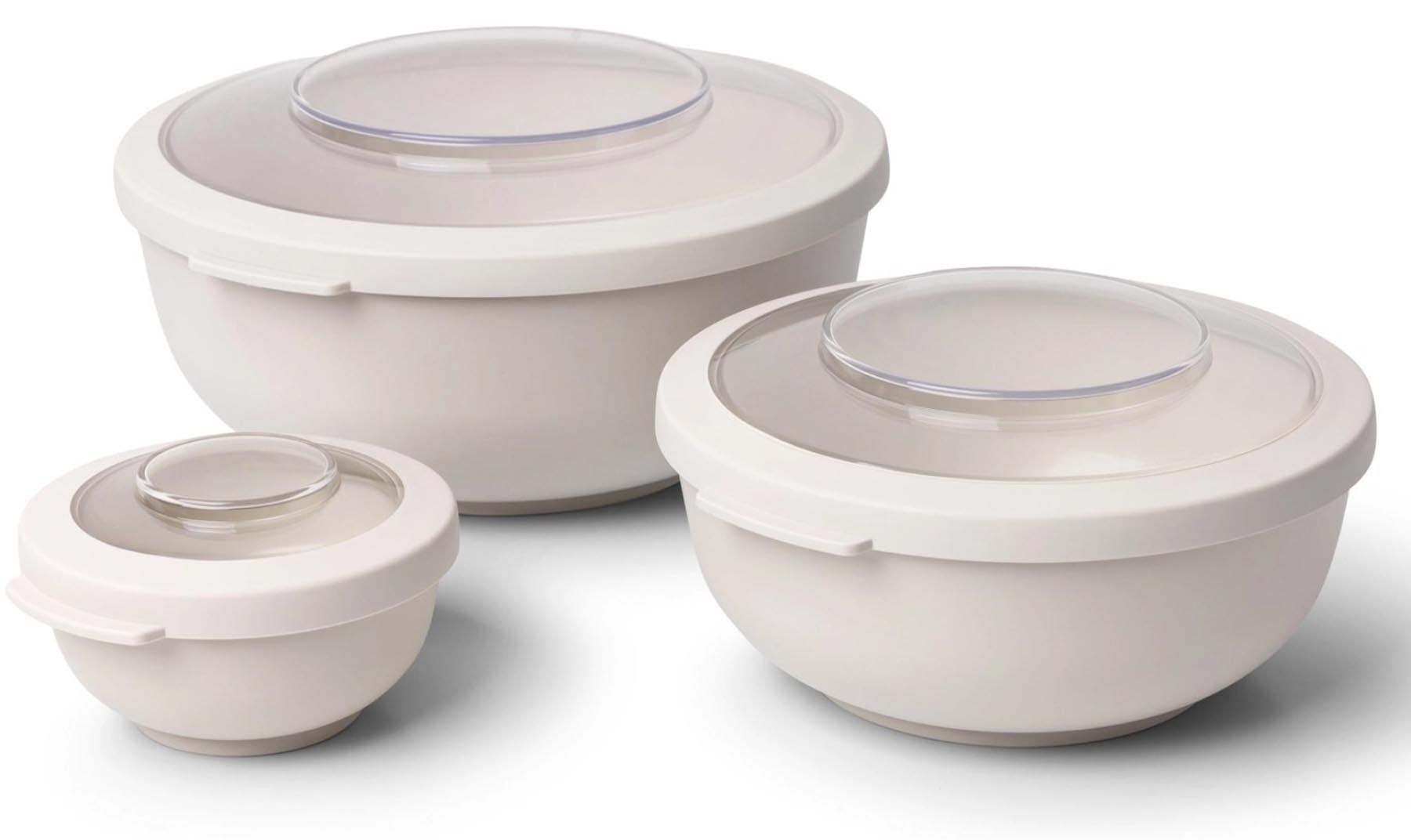 Elegante beige Snackschüssel von Amuse Life, 200ml, Ø105x64mm, perfekt für kleine Snacks und als ansprechendes Tischaccessoire.
