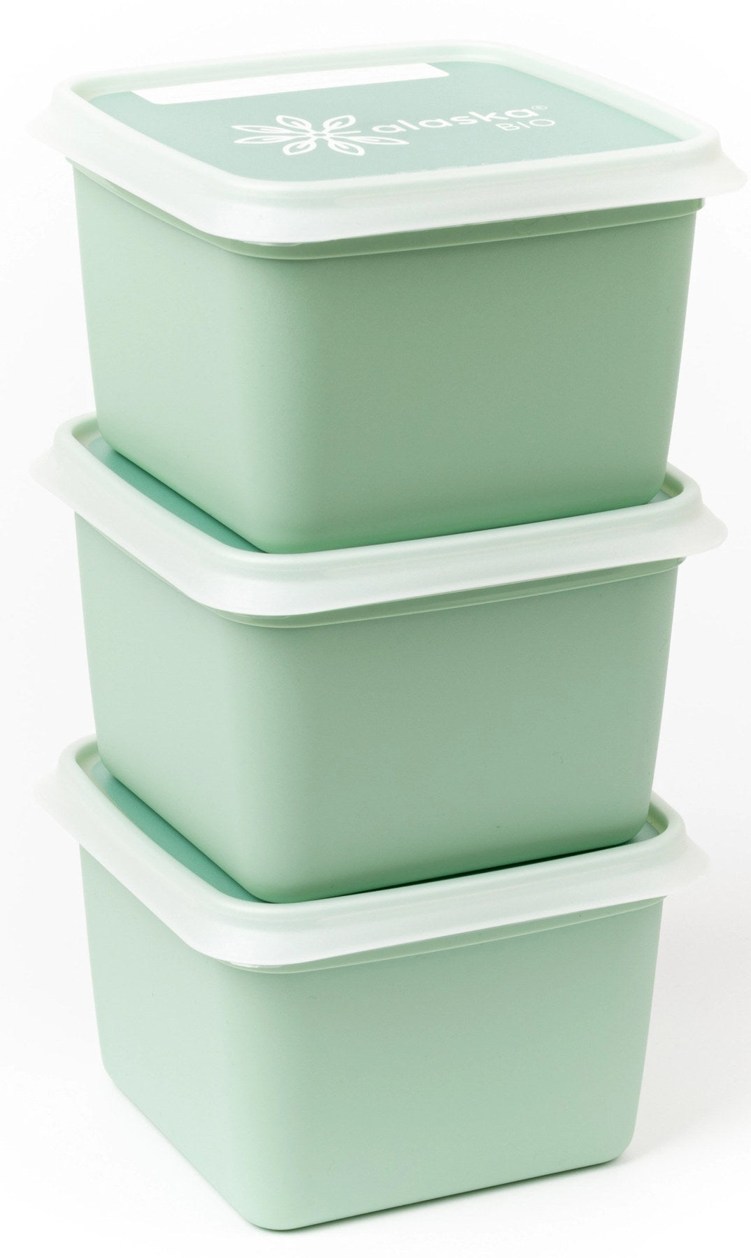 3er Set Alaska Bio Gefrierboxen 750ml grün in Grün präsentiert im Onlineshop von KAQTU Design AG. Aufbewahrungsbehälter ist von Amuse