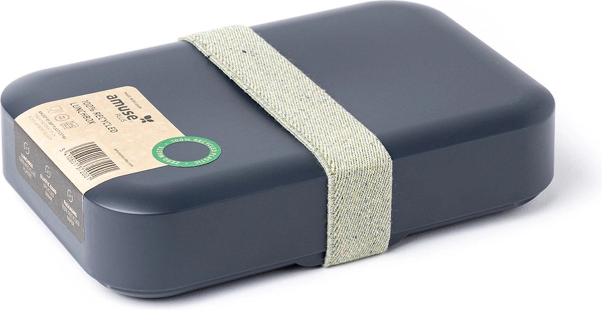Amuse Plus Zero Waste Lunchbox 210X140X50mm Grau in Grau präsentiert im Onlineshop von KAQTU Design AG. Snackbox ist von Amuse