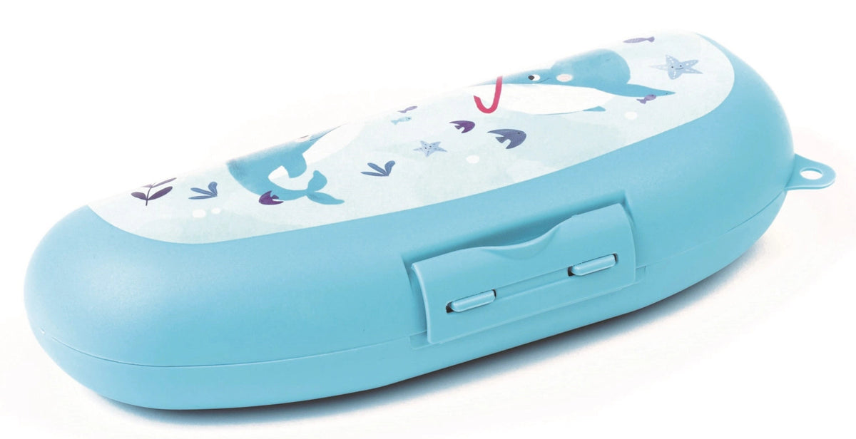 Sealife Bananen Box Wal  223x90x50  Hellblau in Blau präsentiert im Onlineshop von KAQTU Design AG. Snackbox ist von Amuse