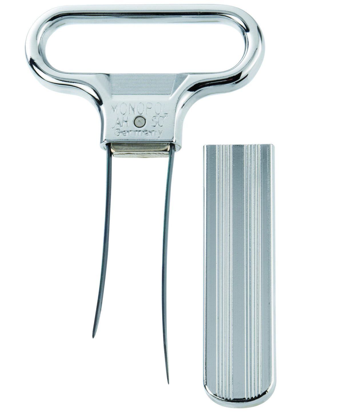 Ent-und Verkorker Ah-So, edelmattiert, 11x6.5x1cm in Silber präsentiert im Onlineshop von KAQTU Design AG. Barzubehör ist von Westmark