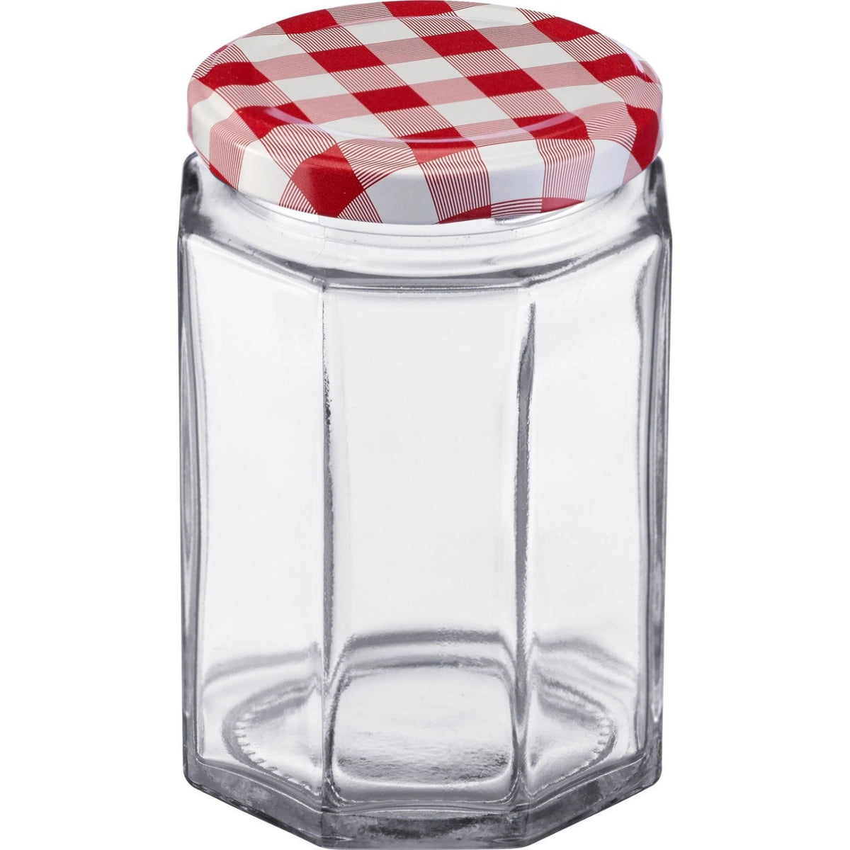 6er Set 270ml 6eck Gläser, m. Deckel, 63 mm in Rot präsentiert im Onlineshop von KAQTU Design AG. Einmachgläser ist von Westmark