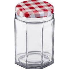 Set 6 bicchieri 270 ml 6 angoli, con. Coperchio, 63 mm