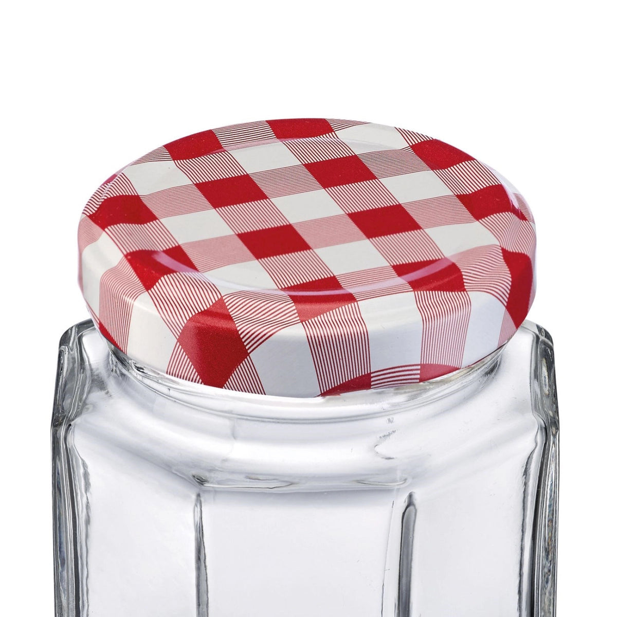 6er Set 191ml 6eck Gläser, m. Deckel, 58 mm in Rot präsentiert im Onlineshop von KAQTU Design AG. Einmachgläser ist von Westmark