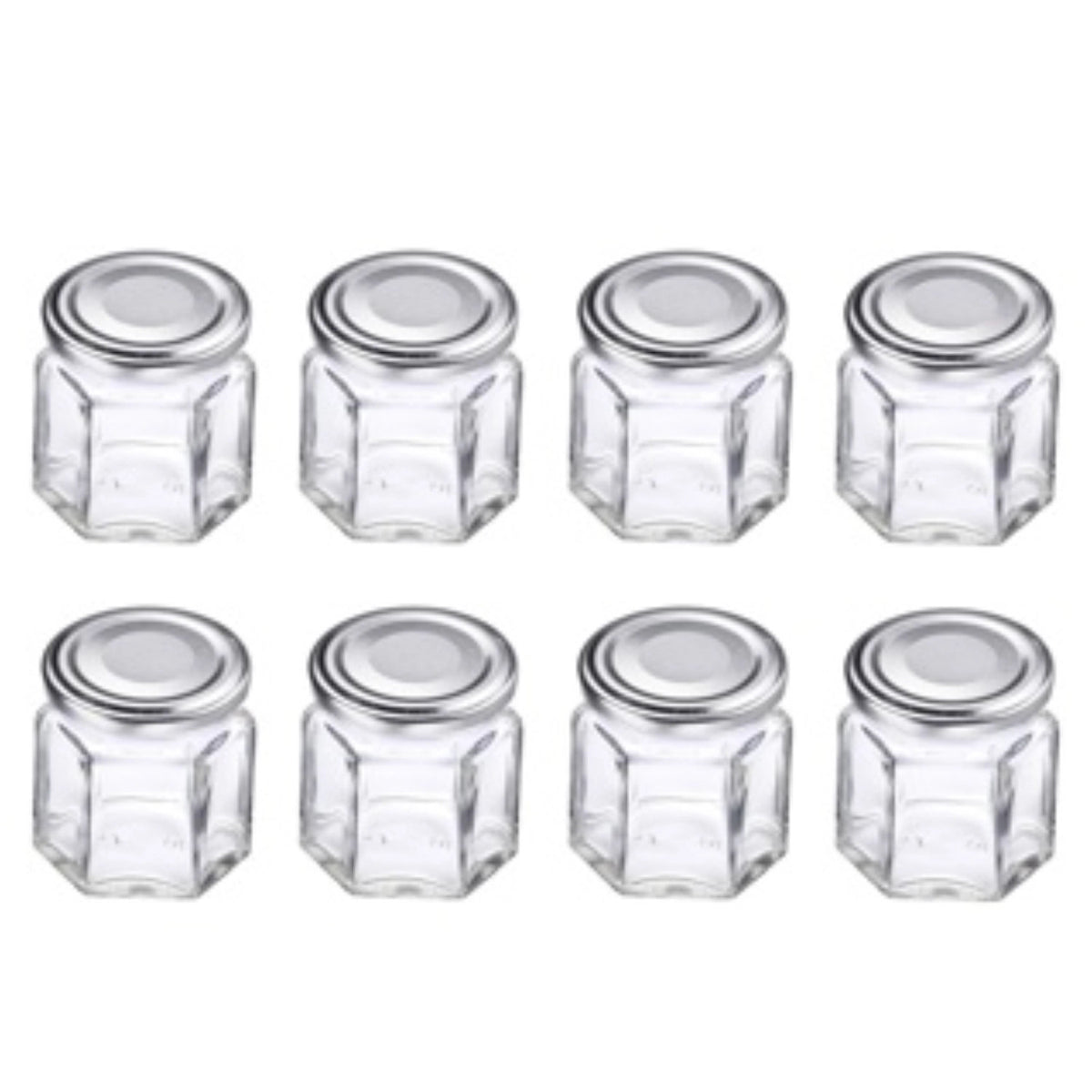 8er Set 45ml 6eck Gläser, m. Deckel weiss 43 mm in Rot präsentiert im Onlineshop von KAQTU Design AG. Küchenhelfer ist von Westmark