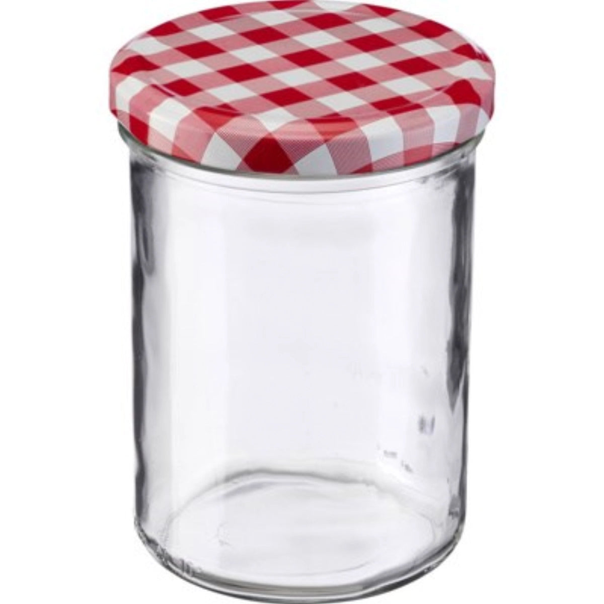 Sturzglas 440ml, m. rot-weiss Deckel, 82 mm in Rot präsentiert im Onlineshop von KAQTU Design AG. Aufbewahrungsbehälter ist von Westmark