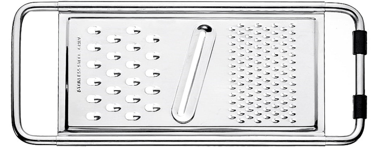 3-Weg Raffel mit Antirutsch-Silikonringen, 29cm in Silber präsentiert im Onlineshop von KAQTU Design AG. Küchenhelfer ist von Cuisipro