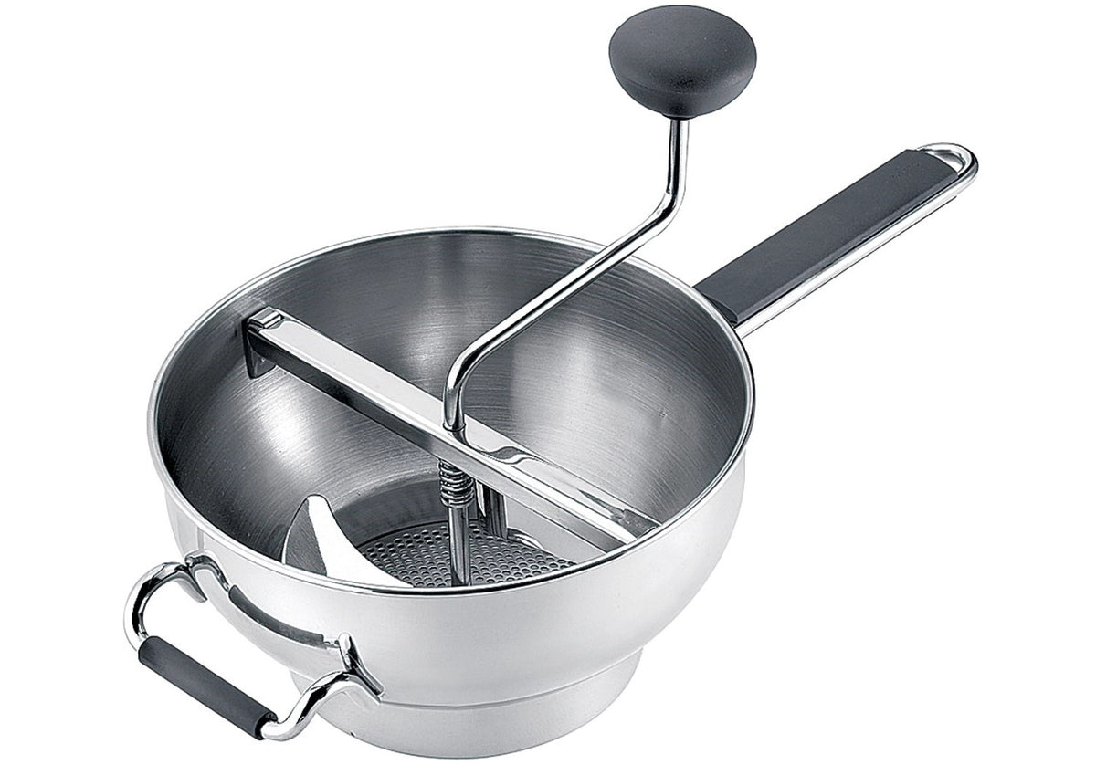 Deluxe Passe-Vite D: 23cm mit 3 Einsätzen 2, 3+4mm-Lochung in Silber präsentiert im Onlineshop von KAQTU Design AG. Küchenhelfer ist von Cuisipro