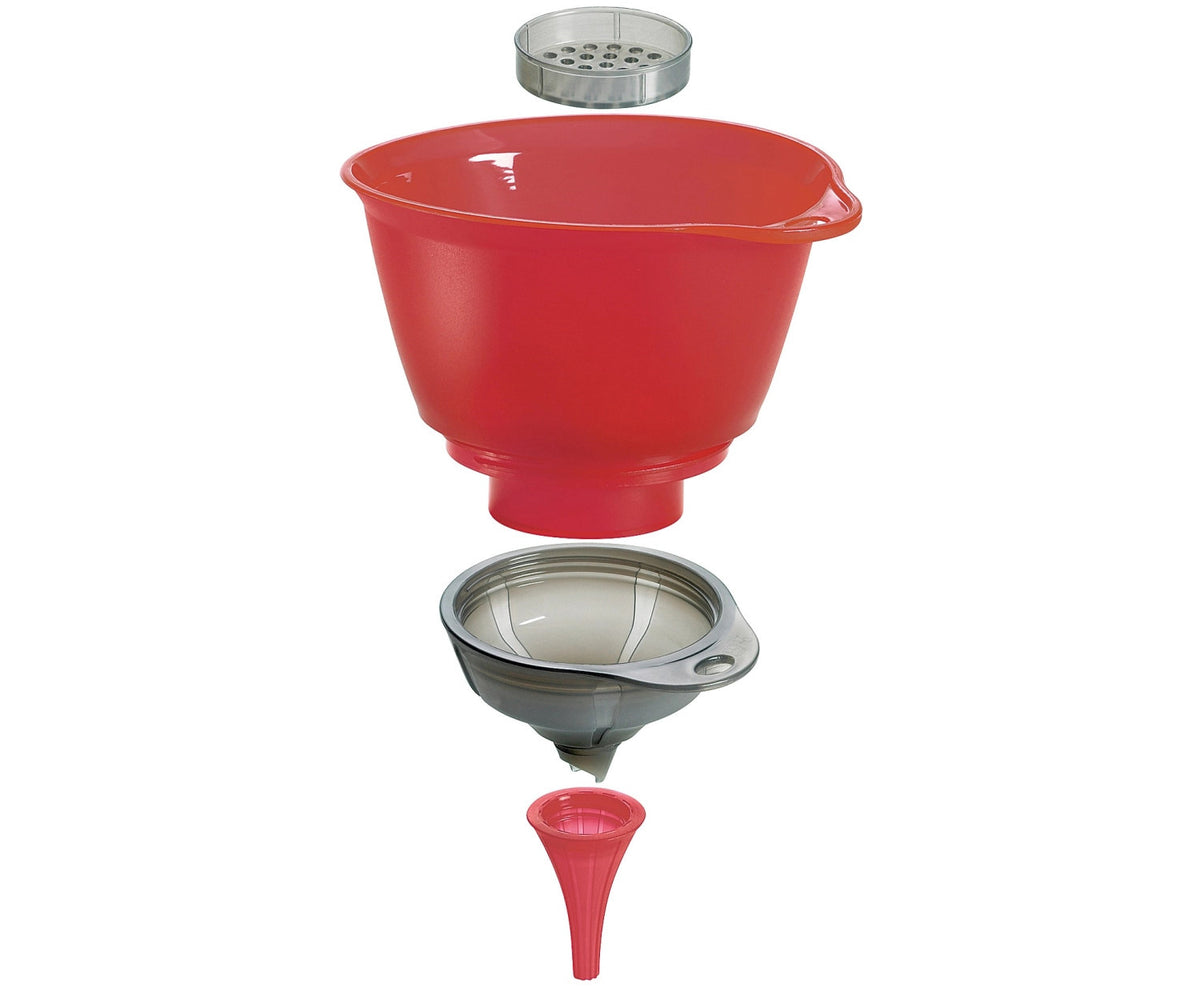 3-in-1 Trichter, 11/180/755 ml in Rot präsentiert im Onlineshop von KAQTU Design AG. Küchenhelfer ist von Cuisipro