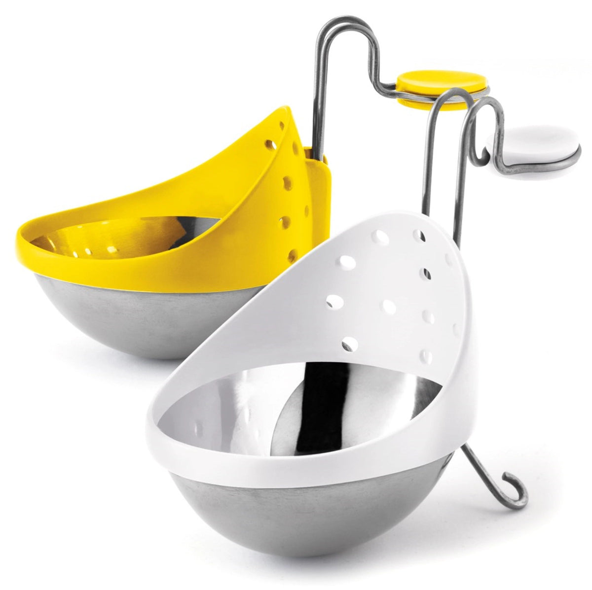 Eier-Pochierer Deluxe 2er Set in Gelb präsentiert im Onlineshop von KAQTU Design AG. Kochbesteck ist von Cuisipro