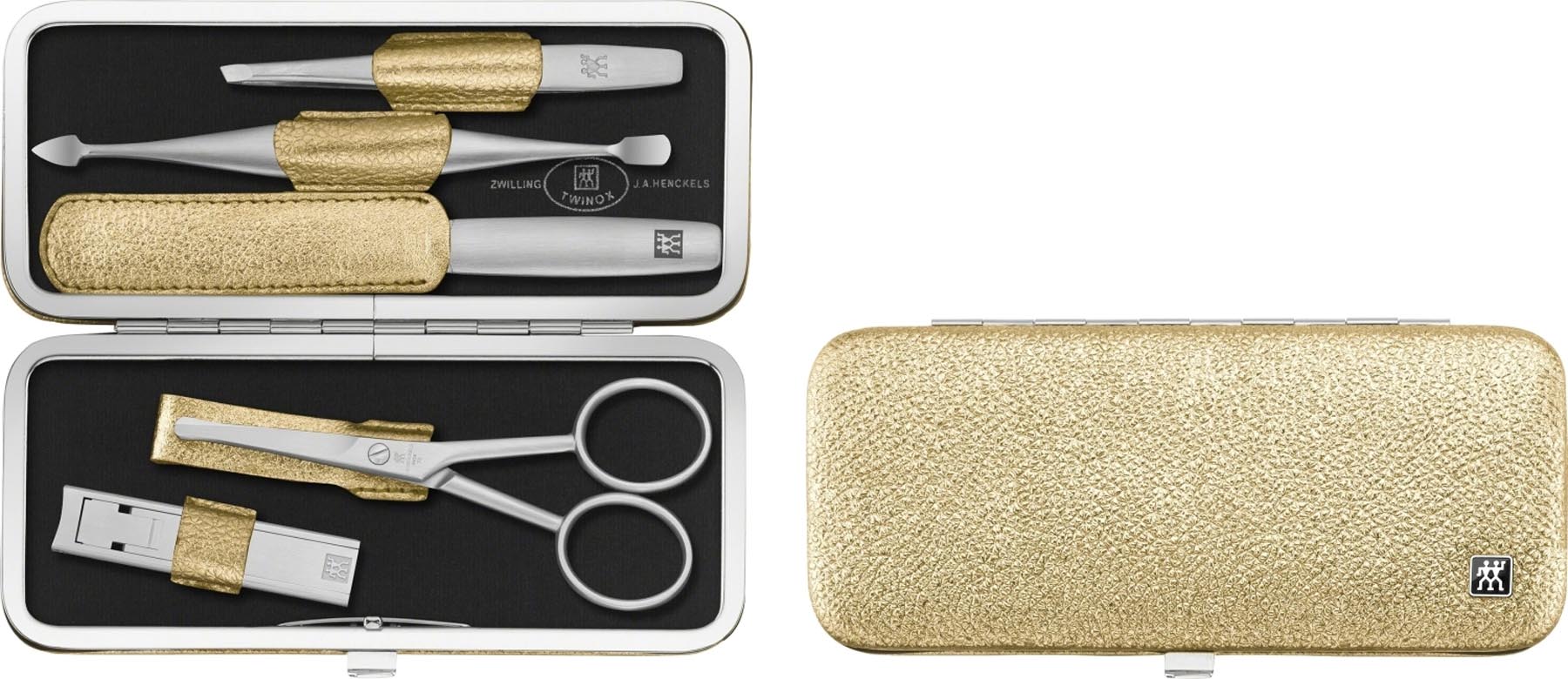 5tlg. Rahmenetui gold in Gold präsentiert im Onlineshop von KAQTU Design AG. Pflege ist von Zwilling Beauty
