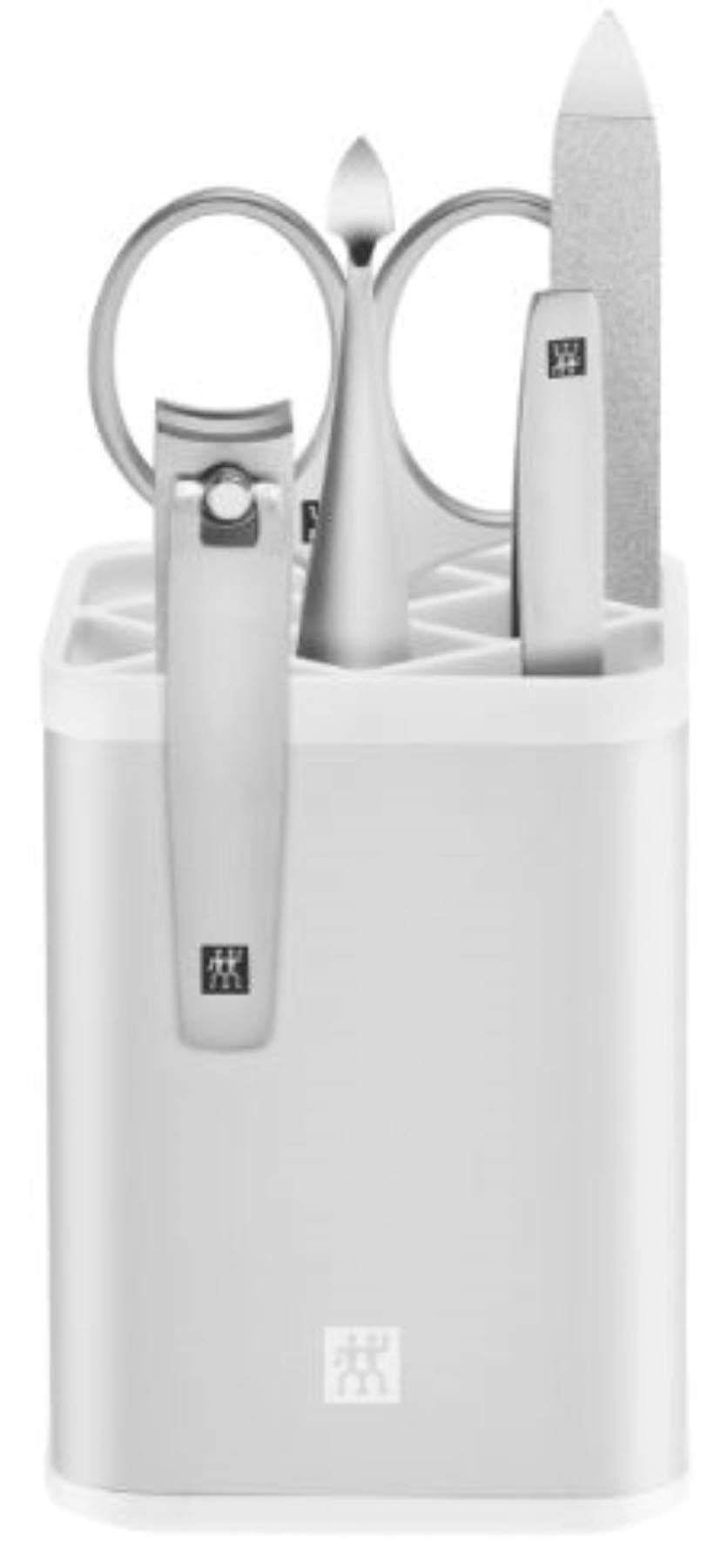 5tlg. Manicure Station silber weiss in Mehrfarbig präsentiert im Onlineshop von KAQTU Design AG. Pflege ist von Zwilling Beauty