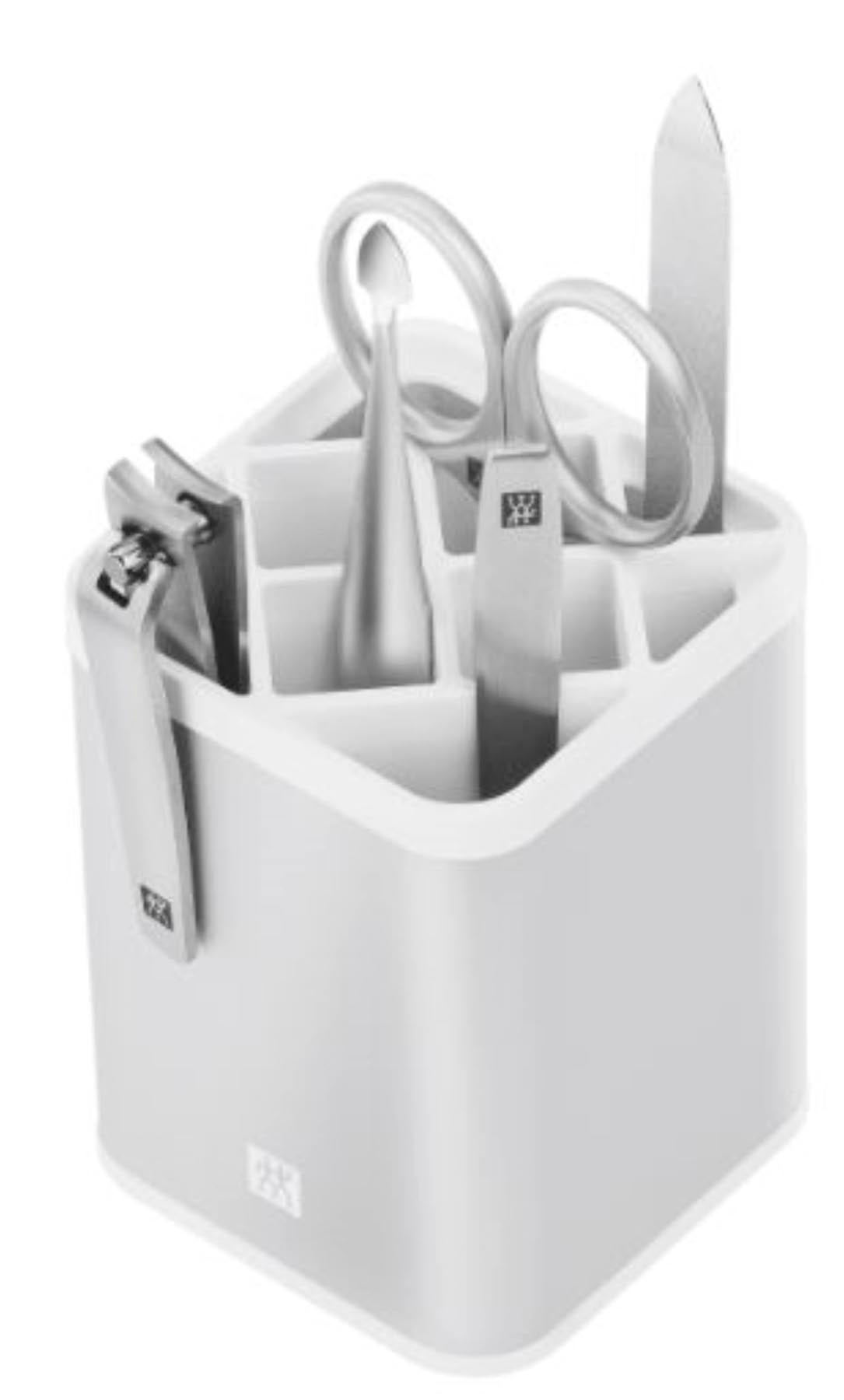 5tlg. Manicure Station silber weiss in Mehrfarbig präsentiert im Onlineshop von KAQTU Design AG. Pflege ist von Zwilling Beauty