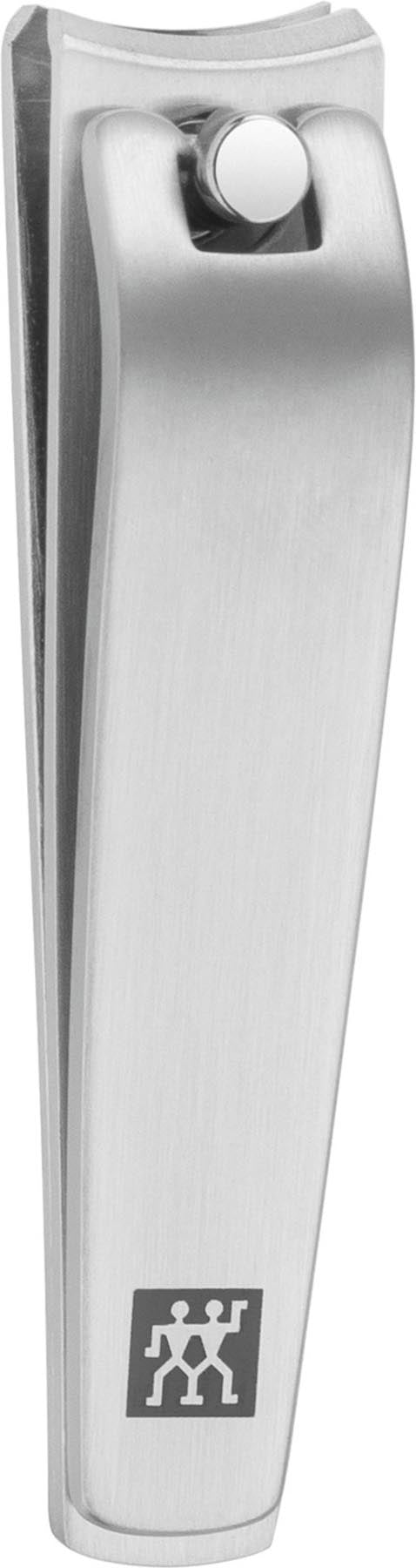 Schwarzes Lederetui mit drei praktischen Fächern und einem vielseitigen Multi Tool, perfekt für die Körperpflege unterwegs von Zwilling Beauty.