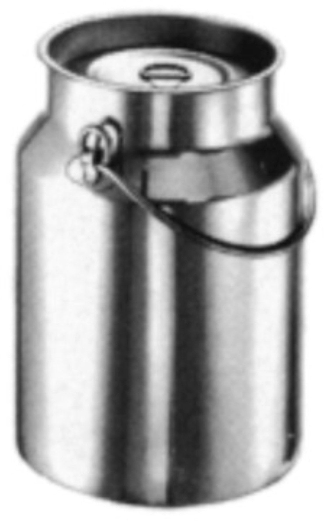 Milchkanne ohne Bodenreif 5 lt mit Deckel in Silber präsentiert im Onlineshop von KAQTU Design AG. Kanne ist von Amsta