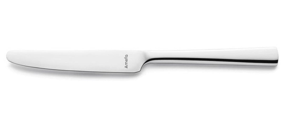 Moderno Menümesser rfr., hochglänzend in Silber präsentiert im Onlineshop von KAQTU Design AG. Besteck ist von Amefa