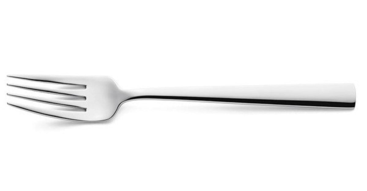 Moderno Menügabel 18/10, hochglänzend in Silber präsentiert im Onlineshop von KAQTU Design AG. Besteck ist von Amefa