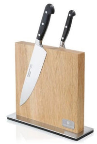 Magnetic knife block, oak 28 x 9 x 25.5 cm