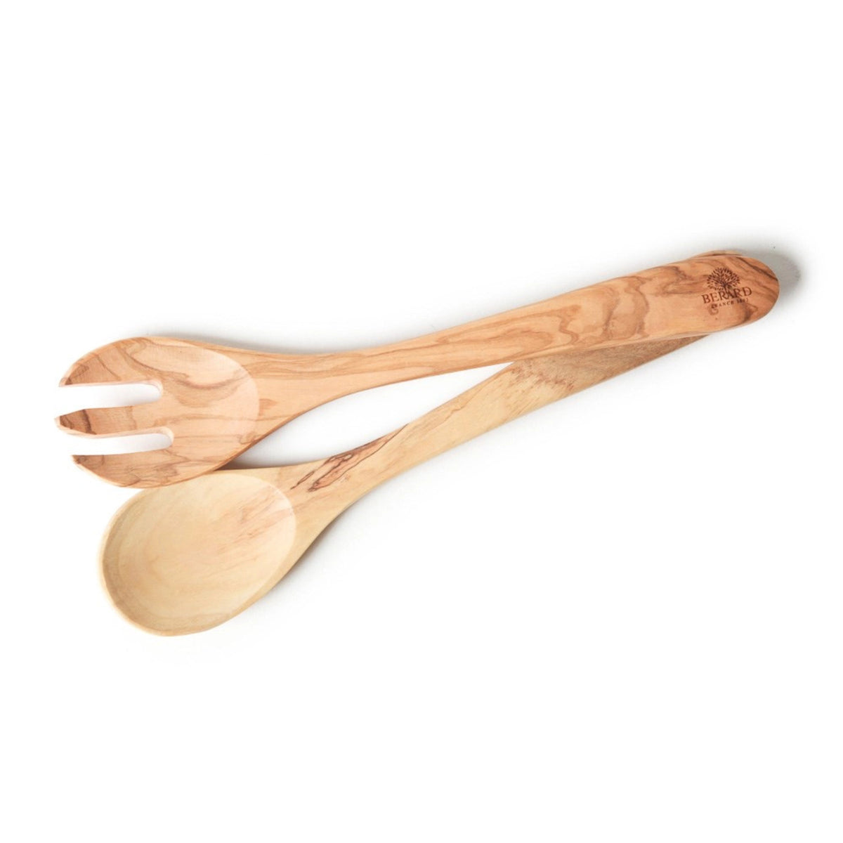 Salatbesteck Provençal Olivenholz 25 cm in Braun präsentiert im Onlineshop von KAQTU Design AG. Salatzubehör ist von Bérard