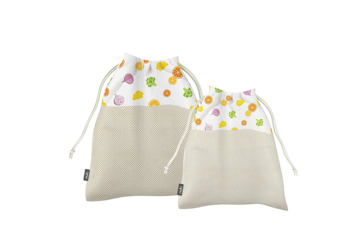 2er Set Früchte- und Gemüsenetz Obst u. Gemüse M und L in Mehrfarbig präsentiert im Onlineshop von KAQTU Design AG. Küchenhelfer ist von Nuts Innovations