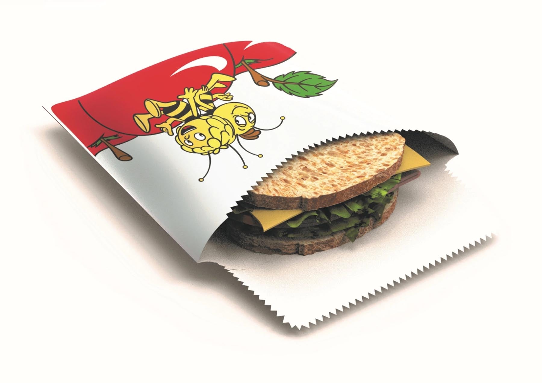 Bienenwachs Sandwichbeutel Biene Maja 17x18cm in Mehrfarbig präsentiert im Onlineshop von KAQTU Design AG. Küchenhelfer ist von Nuts Innovations