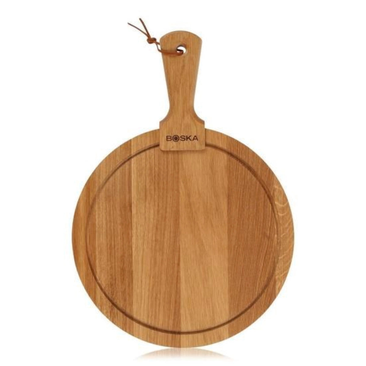 Servierbrett Rund Friends M braun Europ. Eiche 424x297x50 in Braun präsentiert im Onlineshop von KAQTU Design AG. Tablett ist von Boska