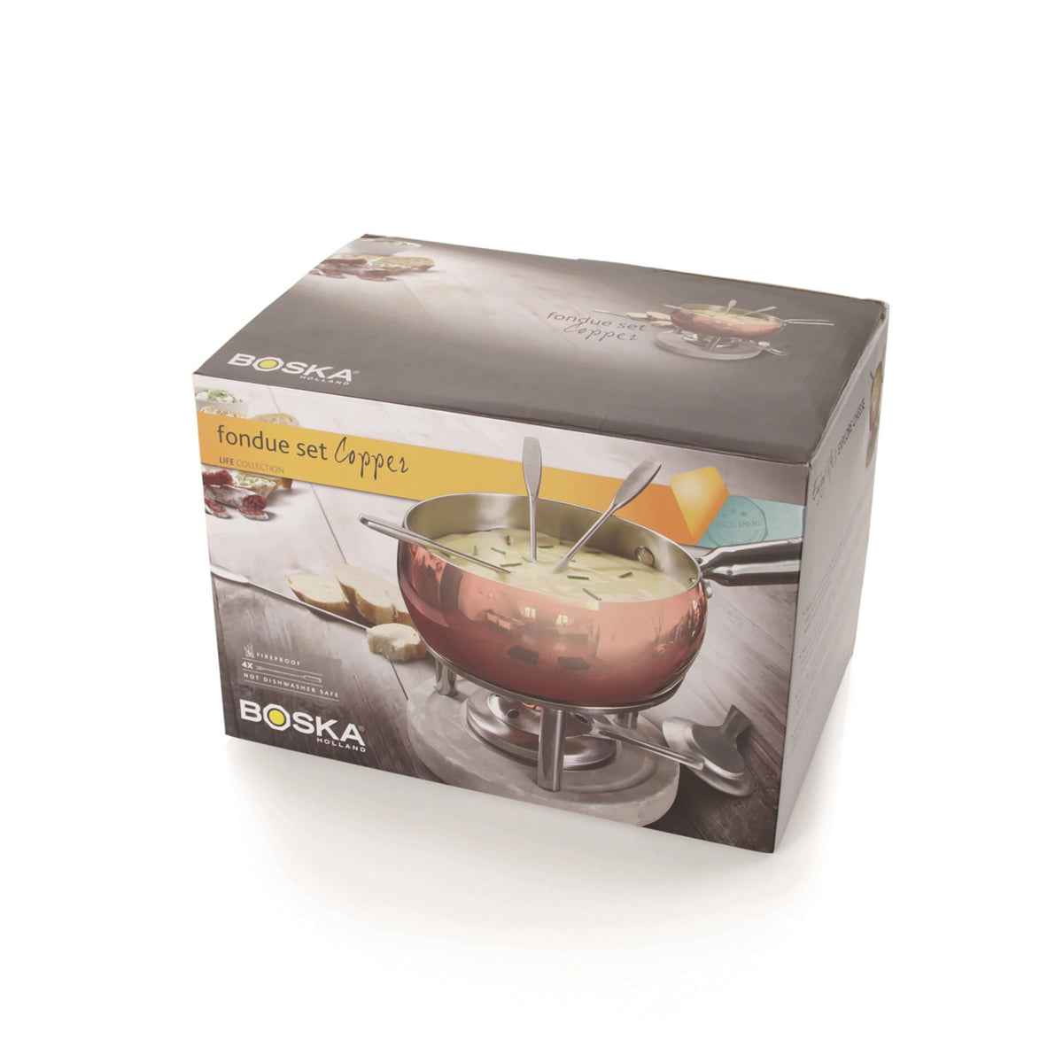 Fondue-Set Kupfer 1.7lt in Rot präsentiert im Onlineshop von KAQTU Design AG. Fondue/Raclette ist von Boska