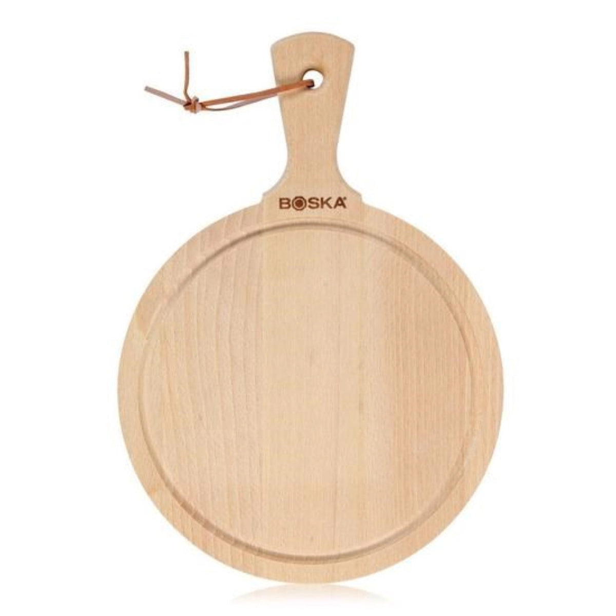 Servierbrett Rund Amigo M braun Buche geölt  335x235x18mm in Braun präsentiert im Onlineshop von KAQTU Design AG. Tablett ist von Boska