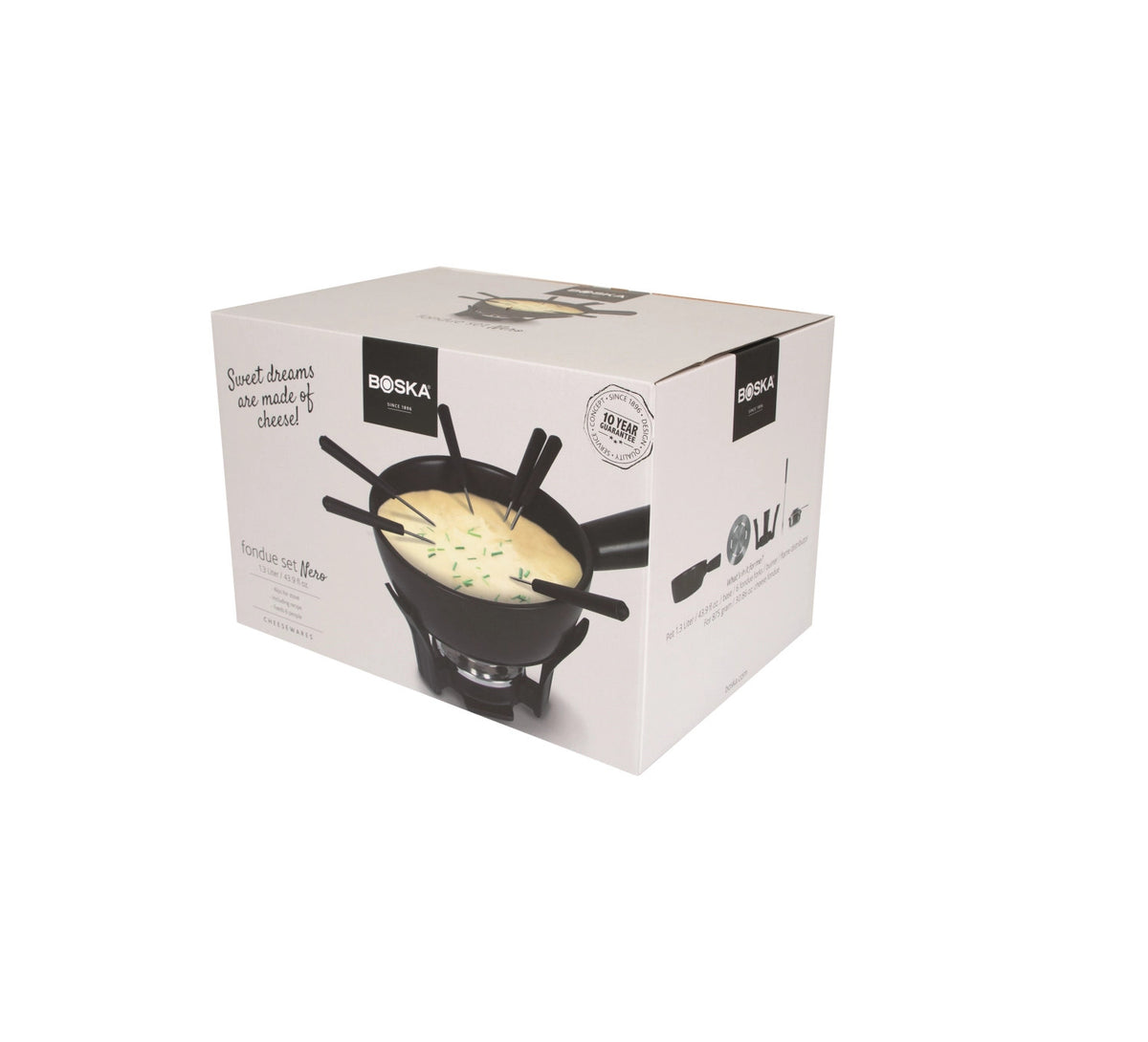 Fondue-Set Nero, 1.3L in Schwarz präsentiert im Onlineshop von KAQTU Design AG. Fondue/Raclette ist von Boska