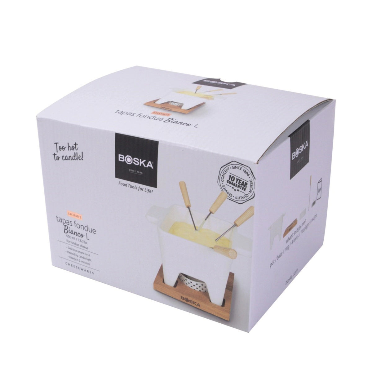 Tapas Fondue Bianco L 600ml in Weiss präsentiert im Onlineshop von KAQTU Design AG. Fondue/Raclette ist von Boska