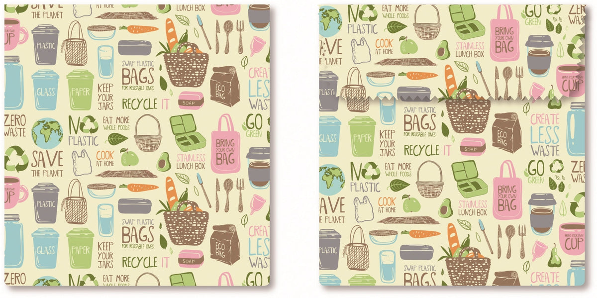2er Set Bienenwachs Sandwich&Snackbeutel w. 17x17/17x21cm in Mehrfarbig präsentiert im Onlineshop von KAQTU Design AG. Aufbewahrungsbeutel ist von Nuts Innovations