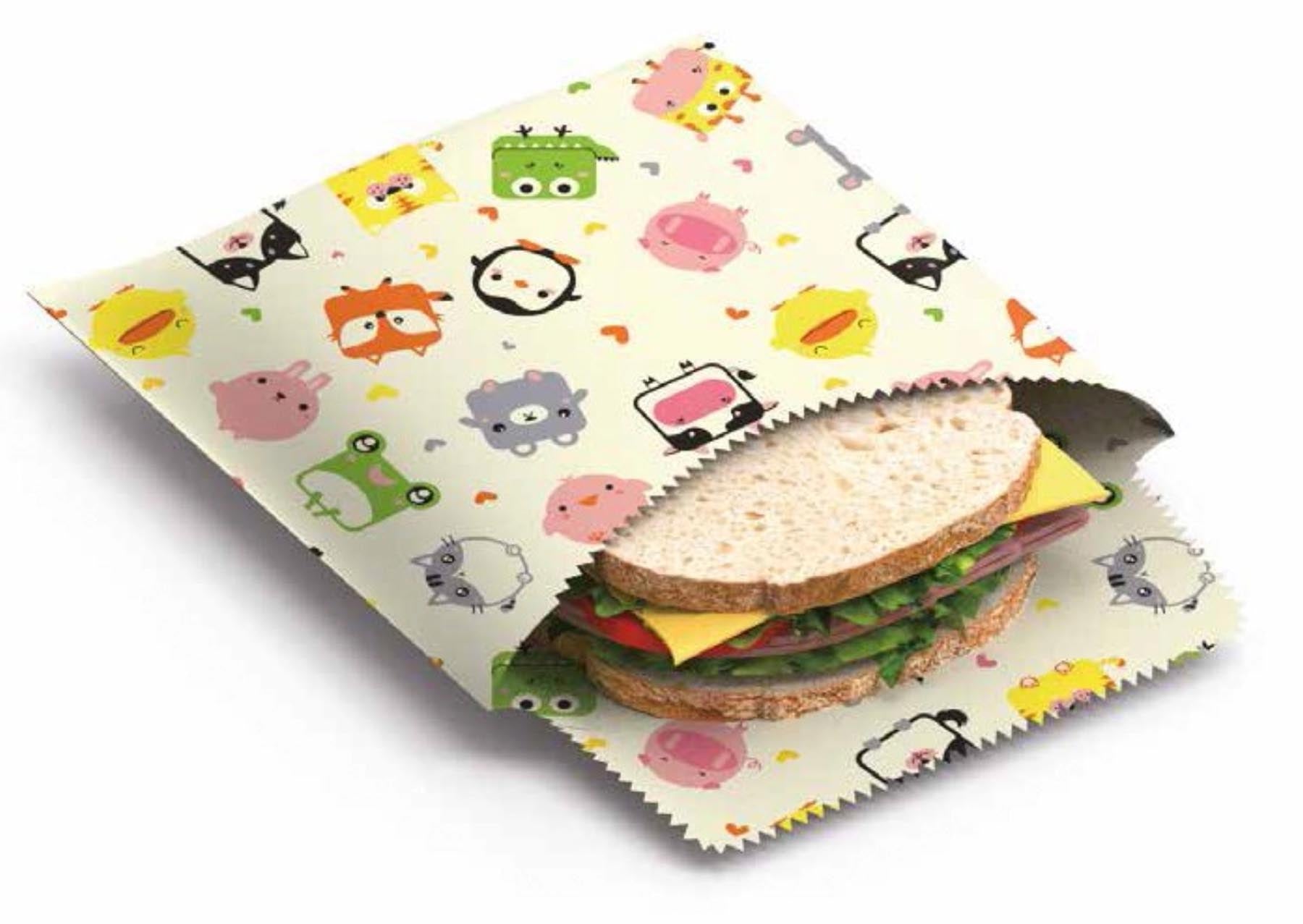 2er Set Bienenwachs Sandwich & Snackbeutel 18x18,18x23cm in Mehrfarbig präsentiert im Onlineshop von KAQTU Design AG. Küchenhelfer ist von Nuts Innovations