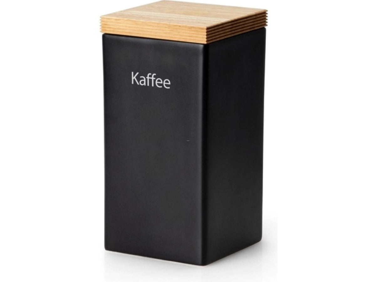 Keramik Vorratsdose, 1200ml in Schwarz präsentiert im Onlineshop von KAQTU Design AG. Aufbewahrungsdose ist von Continenta