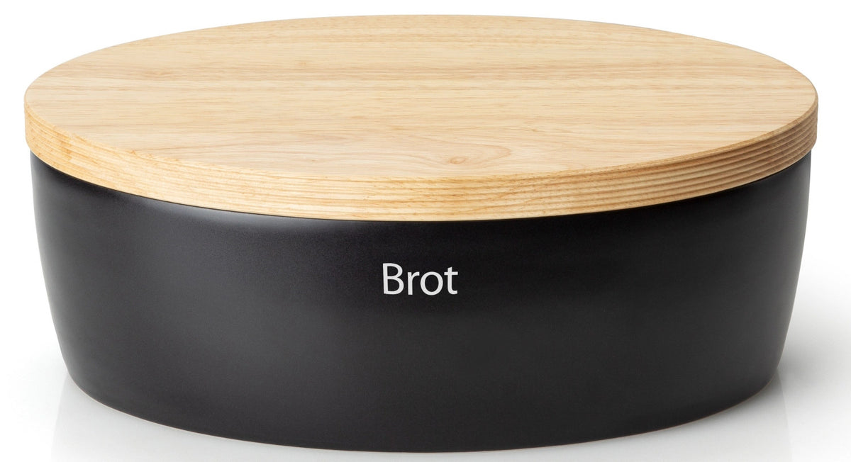 Keramik Brottopf oval, schwarz, 36x23xH13,5cm in Schwarz präsentiert im Onlineshop von KAQTU Design AG. Brotkorb ist von Continenta