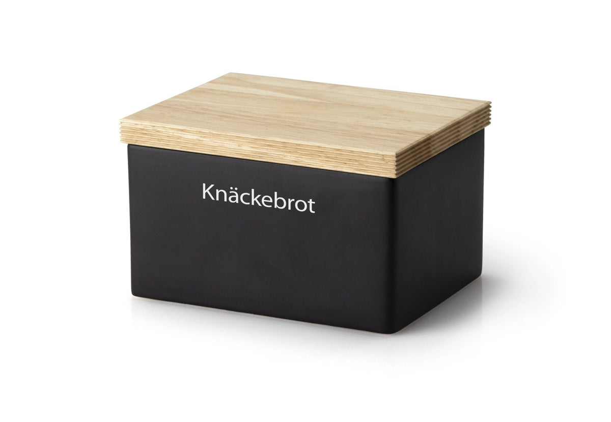 Keramik Vorratsdose, schwarz, 17.5x13.5x11 cm in Schwarz präsentiert im Onlineshop von KAQTU Design AG. Aufbewahrungsdose ist von Continenta