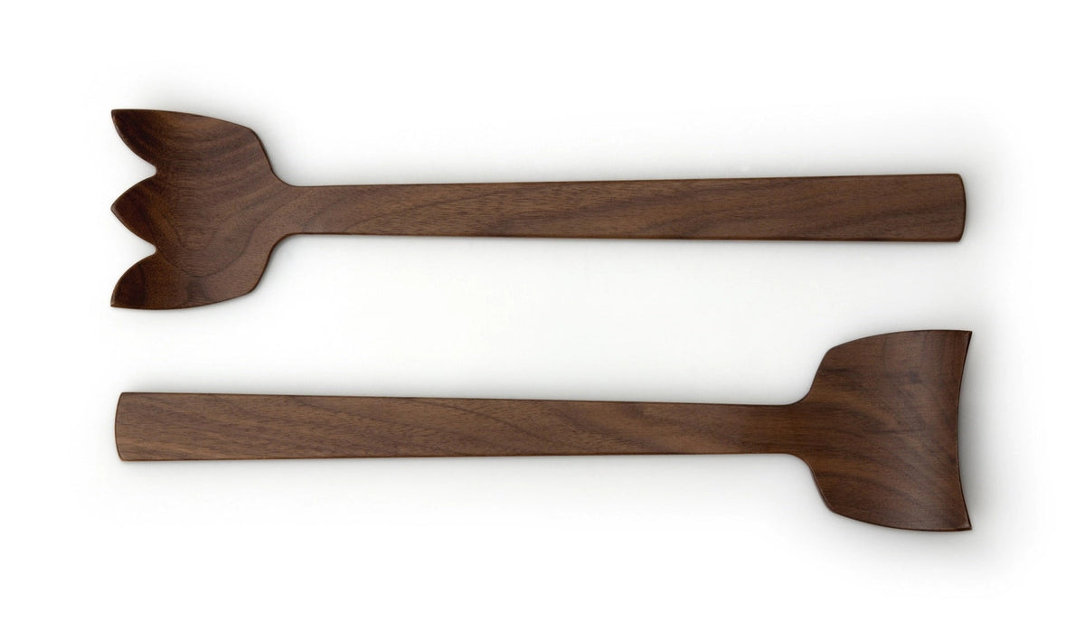 Walnuss Salatbesteck Tulip, 30.5 cm in Braun präsentiert im Onlineshop von KAQTU Design AG. Geschirr ist von Continenta