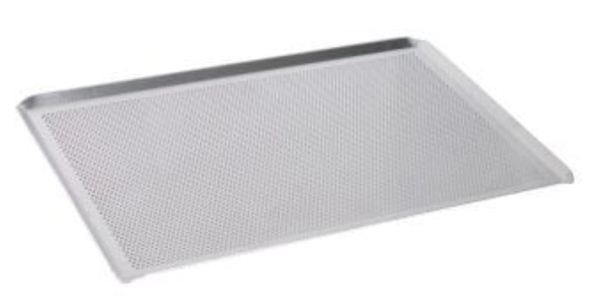Backblech Aluminium gelocht, GN1/1 H: 1cm in Silber präsentiert im Onlineshop von KAQTU Design AG. Backform / Backblech ist von Contacto
