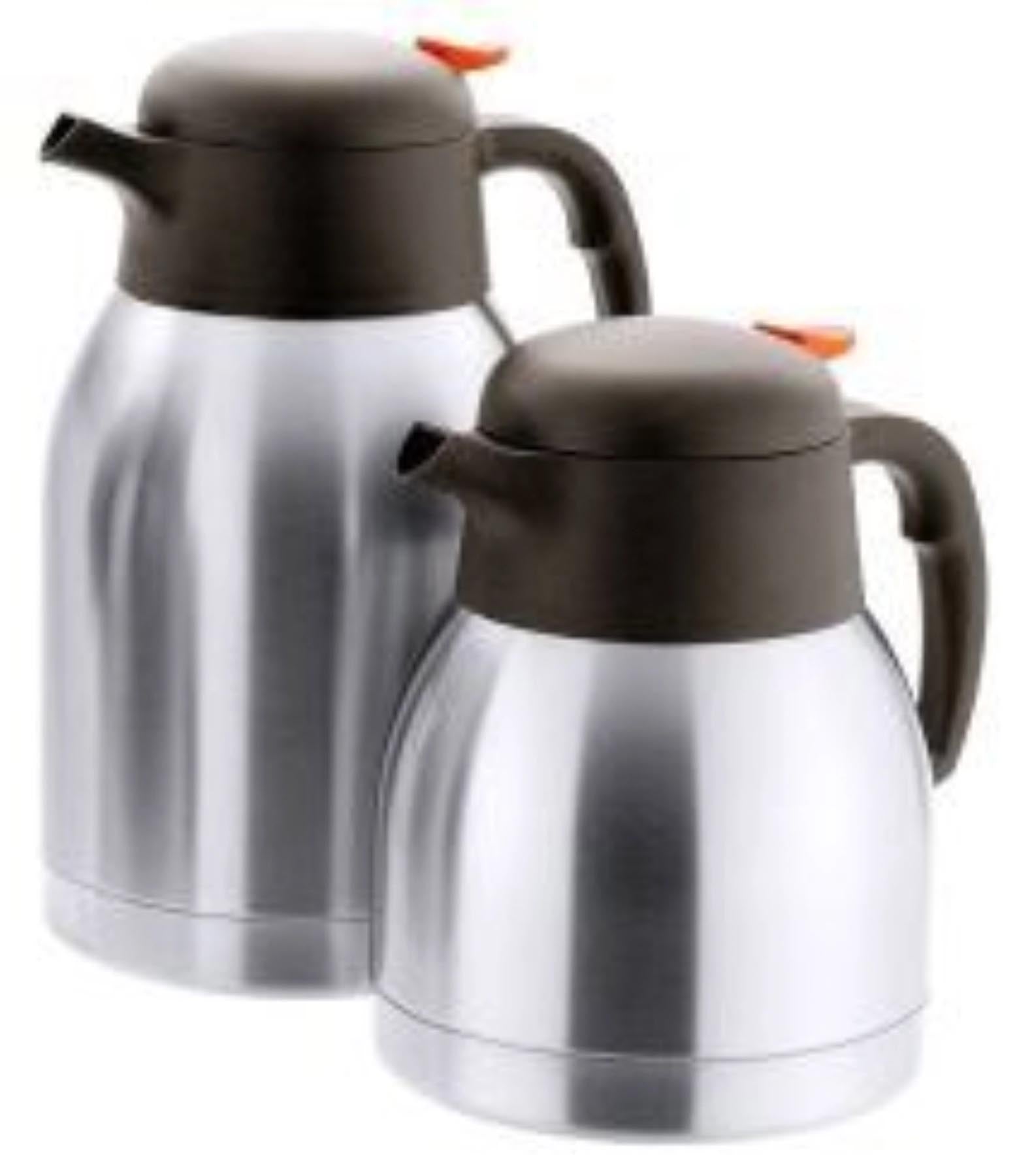 Thermoskanne isoliert 1.5lt Edelstahl h: 23cm Ø14cm in Silber präsentiert im Onlineshop von KAQTU Design AG. Trinkflasche ist von Contacto