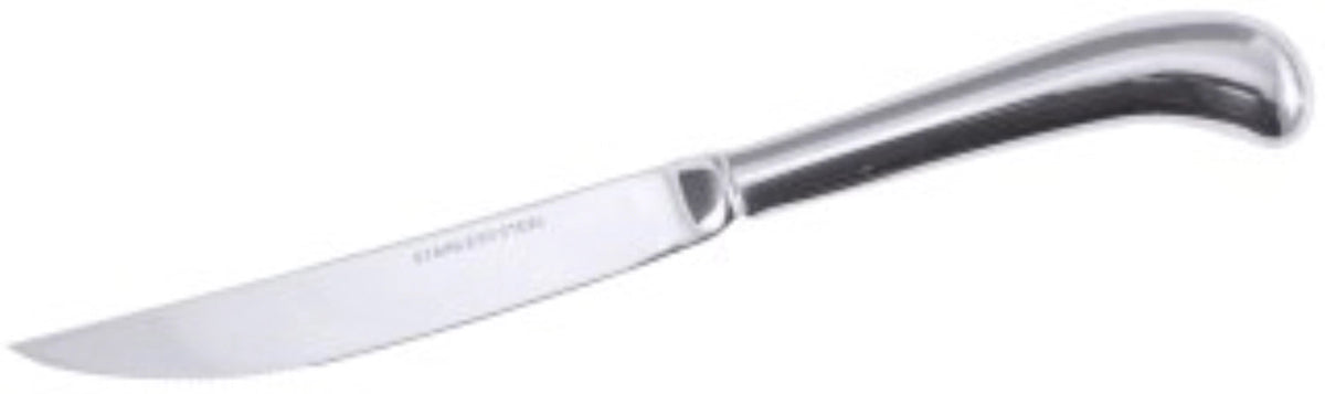 Pizza/Steakmesser Revolvergriff in Silber präsentiert im Onlineshop von KAQTU Design AG. Steakmesser ist von Contacto