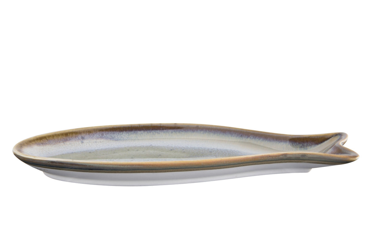 Navajo Apéroteller Fisch 20x8,7xH2cm in Grün präsentiert im Onlineshop von KAQTU Design AG. Teller ist von Cosy & Trendy