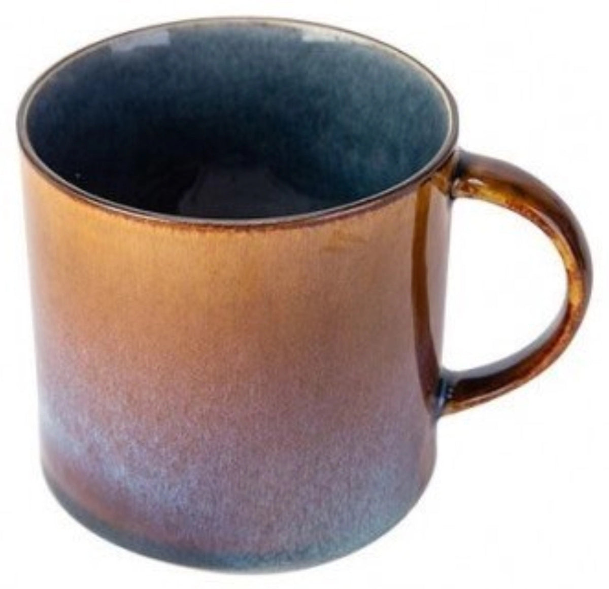 Blauer Becher Quintana von Cosy & Trendy aus Keramik/Porzellan/Steinzeug, rund geformt, Durchmesser 9 cm, Höhe 9.4 cm, 45 cl Fassungsvermögen.