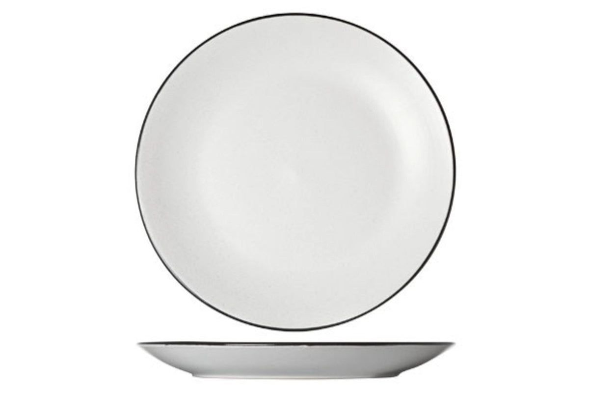 Speckle weiss, Speiseteller, D 27cm in Weiss präsentiert im Onlineshop von KAQTU Design AG. Teller ist von Cosy & Trendy