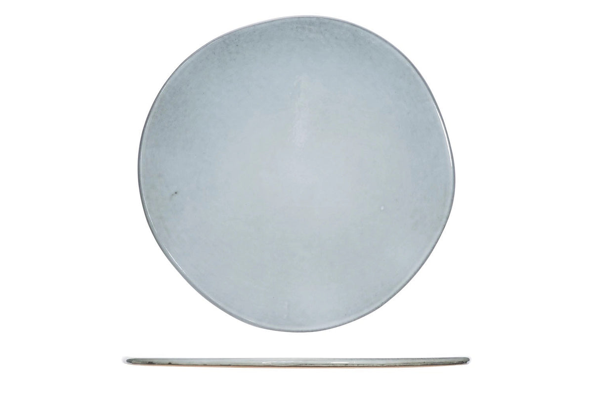 Loft Platte organisch, D 29cm in Silber präsentiert im Onlineshop von KAQTU Design AG. Servierplatten ist von Cosy & Trendy