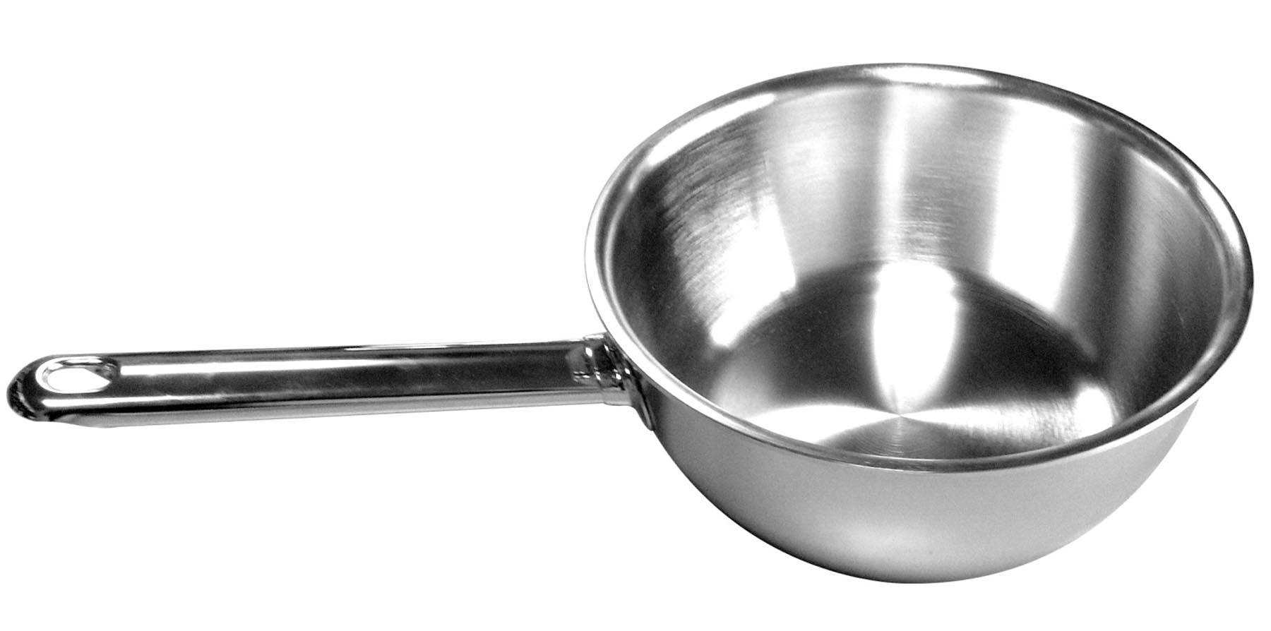Sauteuse mit Schüttrand 16cm in Silber präsentiert im Onlineshop von KAQTU Design AG. Topf ist von Demeyere