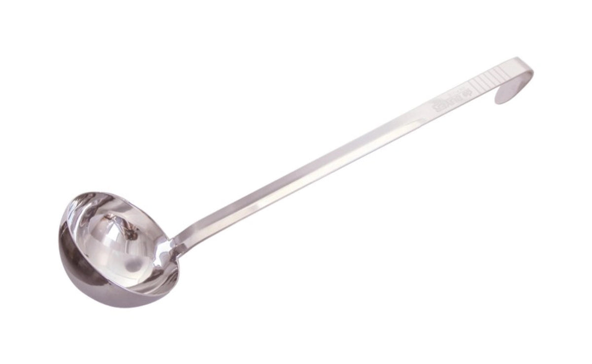 Schöpflöffel D:8cm Stiel: 39cm schwere Qualität in Silber präsentiert im Onlineshop von KAQTU Design AG. Schöpflöffel ist von de Buyer