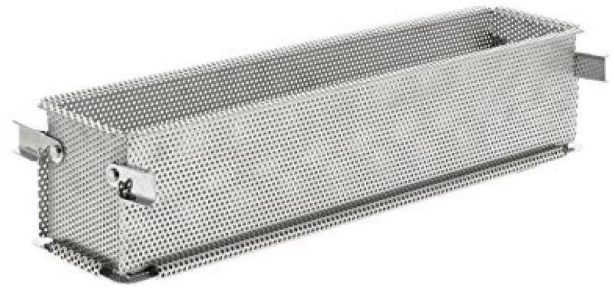 Pastetenform gelocht mit Scharnieren 35x7cm H: 7.5cm in Silber präsentiert im Onlineshop von KAQTU Design AG. Backform / Backblech ist von de Buyer