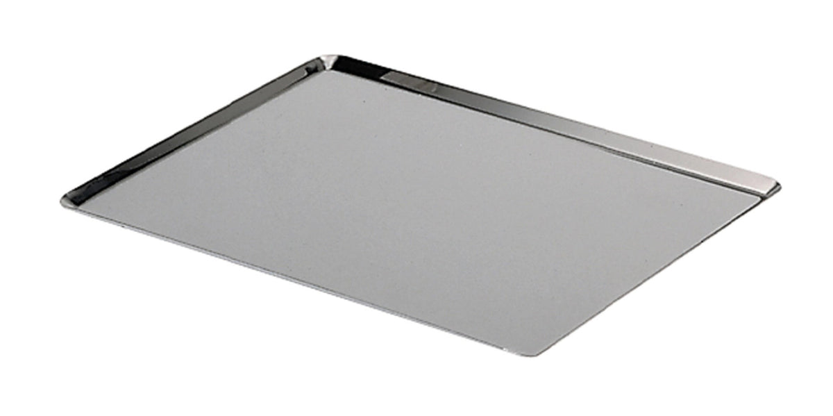 Blech CNS 40x30 cm H: 1cm schräge Kanten in Silber präsentiert im Onlineshop von KAQTU Design AG. Backform / Backblech ist von de Buyer