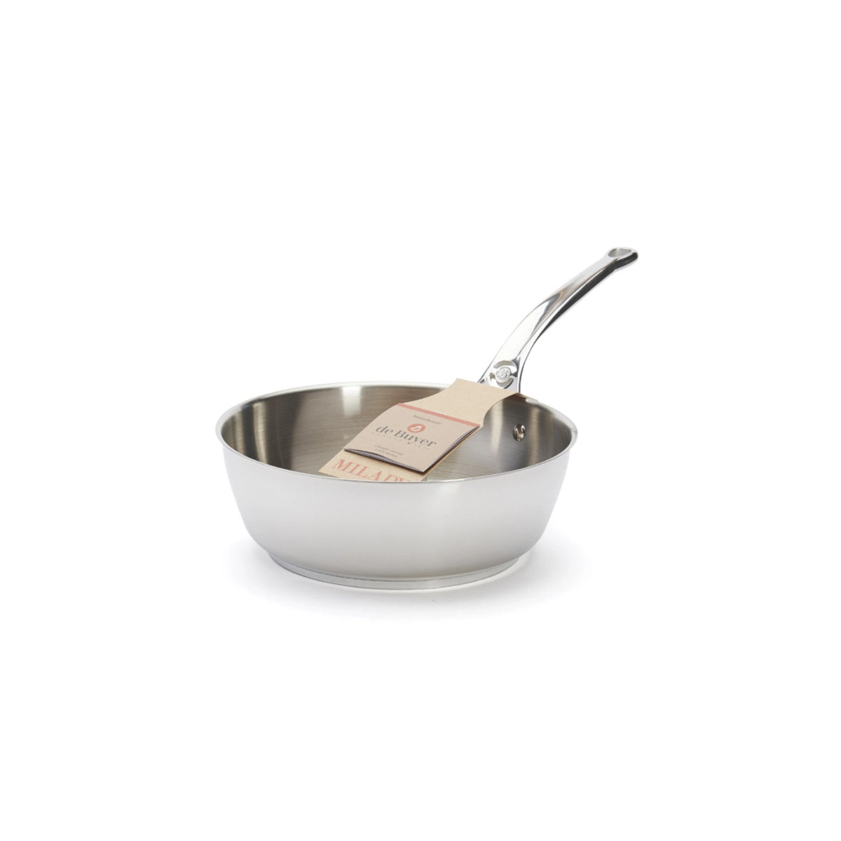 MILADY Sauteuse konisch Ø24cm H: 8cm 3lt., Induktion in Silber präsentiert im Onlineshop von KAQTU Design AG.  ist von de Buyer